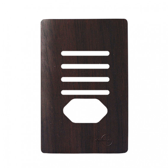 Placa p/ 4 Interruptores + tomada 4x2 - Novara Tabaco